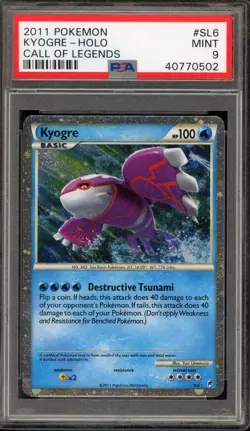 Pokemon Kyogre Call Of Legends Holo Rare #SL6 PSA 9 Mint - Image 1