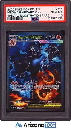 Pokemon 2025 Mega Charizard X ex 125/094 SIR Phantasmal Flames GEM MINT PSA 10 - Image 1