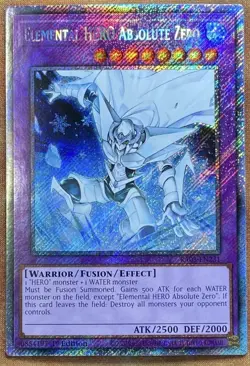 Yugioh Elemental HERO Absolute Zero RA03-EN231 Platinum Secret Rare 1st Ed NM - Image 1