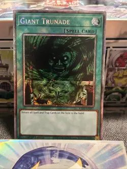 Giant Trunade Platinum Secret Rare Card RA03-EN097 NM - Image 1