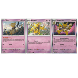 Pokemon TCG Twilight Masquerade Abra Kadabra Alakazam 082/167 Holo Rare Evo Set - Image 1