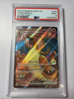 Charizard ex 183/165 PSA 9 MINT Sv: Scarlet & Violet 151 Holo Pokemon 2023 - Image 1