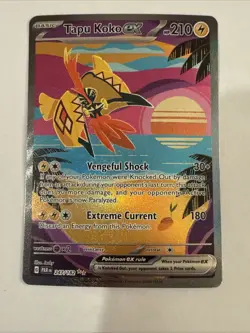 Pokemon TCG Tapu Koko EX 247/182 Paradox Rift Special Illustration NM - Image 3