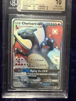 2019 Pokemon Sun & Moon Hidden Fates Shiny Charizard GX #SV49 BGS 10 PRISTINE 🔥 - Image 1