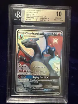 2019 Pokemon Sun & Moon Hidden Fates Shiny Charizard GX #SV49 BGS 10 PRISTINE 🔥 - Image 3