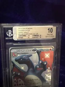 2019 Pokemon Sun & Moon Hidden Fates Shiny Charizard GX #SV49 BGS 10 PRISTINE 🔥 - Image 4