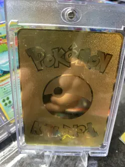 Charizard 1st edition - CUSTOM FAN ART HOLO GOLD METAL COLLECTIBLE Pokemon Card - Image 4