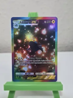 Lanturn EX Pokemon Pocket TCG 'CUSTOM' Full Art Shiny Textured Fan Made Secret - Image 1