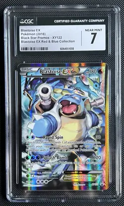 Pokemon TCG Blastoise EX XY122 Black Star Promo CGC 7 - Image 1