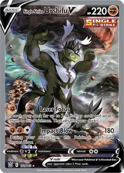 Pokemon Holofoil - Single Strike Urshifu V (Alternate Full Art) - 151/163 / NM / - Image 1