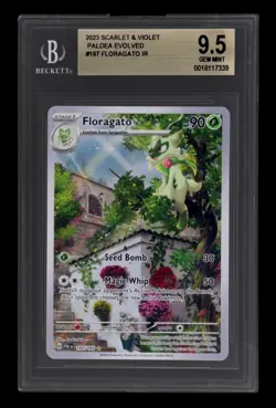 2023 POKEMON PALDEA EVOLVED - ILLUSTRATION RARE - HOLO FLORAGATO BGS 9.5 - Image 1