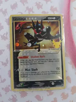 Pokemon TCG Greninja Gold Star SWSH144 25th Celebrations Holo Promo Card sealed - Image 1