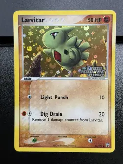 2004 LARVITAR Reverse Holo Stamped Team Rocket Returns 63/109 Pokemon Card NM (A - Image 2