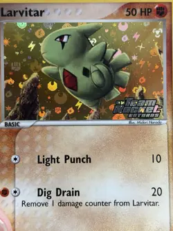 2004 LARVITAR Reverse Holo Stamped Team Rocket Returns 63/109 Pokemon Card NM (A - Image 5