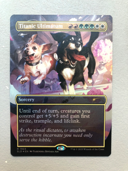 Mtg Carte Magic Secret Lair Dogs Better Titanic Ultimatum FOIL Eng NM - Image 1