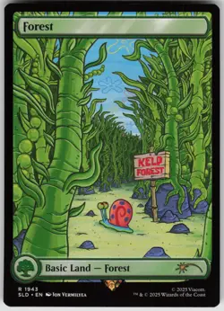 MTG Forest () (Rainbow Foil) Foil NM Secret Lair Drop Series Magic 1943 - Image 1