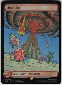 MTG Mountain Rainbow Foil NM Secret Lair Drop Series Magic 1942 - Image 1