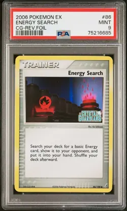 Pokemon Ex Crystal Guardians Energy Search 86/100 Reverse Holo Stamped PSA 9 - Image 1