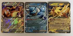 Pokemon 151 ex Bundle Blastoise Zapdos Kangaskhan SV151 Holo Cards - Image 1