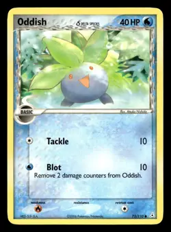 Oddish 73/110 Common Holon Phantoms Delta Species Pokemon LP - Image 1