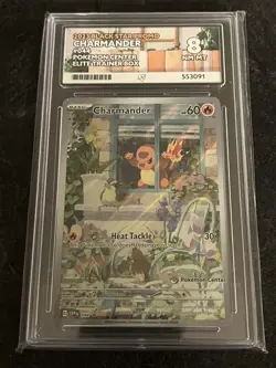 2023 POKEMON OBSIDIAN FLAMES POKEMON CENTER ETB PROMO #044 CHARMANDER ACE 8 - Image 1
