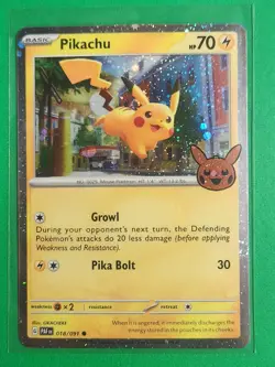 Pokemon TCG Halloween Trick Or Trade 2024 Pikachu #18/91 Cosmos Common - Image 1