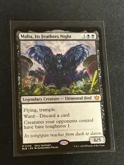 Maha, Its Feathers Night Bloomburrow Magic: The Gathering Card M 0100 - Image 1