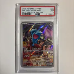 2025 Team Rocket's Wobbuffet Destined Rivals Pokemon Center ETB Stamped PSA 9 - Image 1