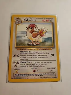 Pidgeotto 22/102 Pokemon TCG Base Set Rare Unlimited - Image 1
