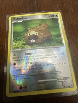 Pokemon Bidoof Reverse Holo LP 70/130 Common, English, Diamond and Pearl - Image 2