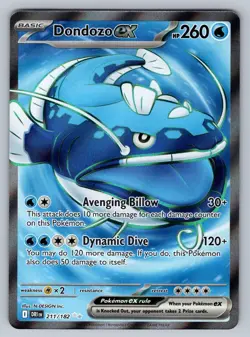 Dondozo ex 211/182 Ultra Rare Destined Rivals Pokemon NM - Image 1