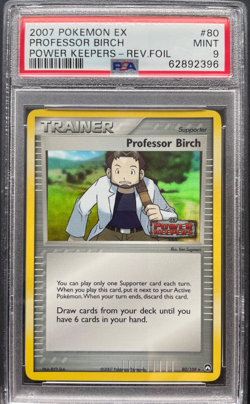 Pokemon Professor Birch Ex Power Keepers Reverse Holo Stamped 2007 80/108 PSA 9 - Image 1