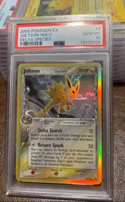 ~ ~ PSA 10 ~ Jolteon Holo ~ Pokemon Ex Delta Species Gem Mint Card ~ #7 - Image 1