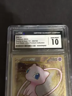 Mew Ex 151 205/165 Gold Metal Card CGC 10 - Image 3