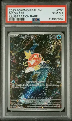 2023 POKEMON PAL EN-PALDEA EVOLVED ILLUSTRATION RARE #203 MAGIKARP PSA 10 - Image 1