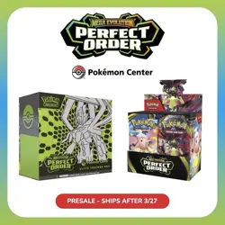 Perfect Order PRESALE Pokemon Center ETB x1 & Booster Box x1 - Image 1