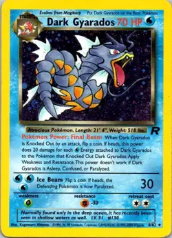 Pokemon TCG Team Rocket Holo - Dark Gyarados Team Rocket MP (SKU 1-5) - Image 1