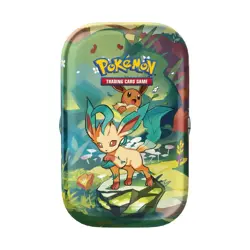 SEALED Pokemon Prismatic Evolutions Leafeon Single Mini Tin BRAND NEW (2 Packs) - Image 1