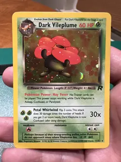 Pokemon - Dark Vileplume 13/82 Holo Team Rocket WOTC LP - Image 1