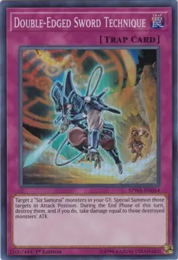 Yugioh! MP Double-Edged Sword Technique - SPWA-EN054 - Super Rare - 1st Edition - Image 1