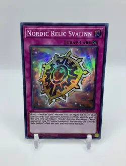 Yu-Gi-Oh! Nordic Relic Svalinn BACH-EN074, 1st Edition, Super Rare, NM - Image 1