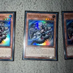 Dracotail Lukias JUSH-EN001 Ultra Rare Near Mint 1st Edition Yugioh x3 - Image 3