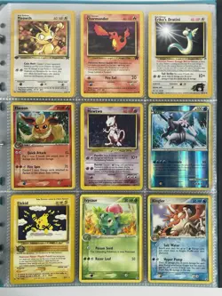 Pokemon Card Collection VTG Binder Holo Rare 1st E-Reader WoTC Mewtwo Flareon - Image 1