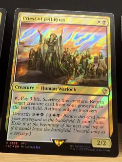 Mtg FIC Final Fantasy — Priest of Fell Rites —NM SURGE FOIL - Image 1