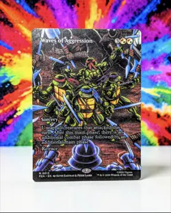 Waves of Aggression - Borderless Teenage Mutant Ninja Turtles MTG - Image 1