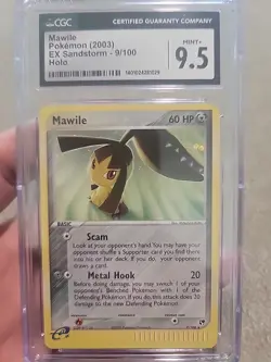 2003 Pokemon Ex Sandstorm #9/100 Mawile Holo CGC 9.5 MINT+ - Image 1