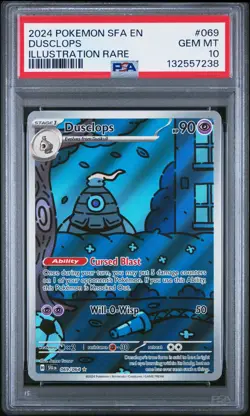 Pokemon TCG Dusclops 069/064 PSA 10 Shrouded Fable Illustration Rare - Image 1
