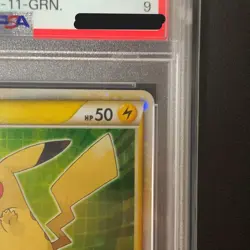 PSA9 PIKACHU WORLD PROMO GREEN VERSION -7 -11 JAPANESE POKEMON HOLO FS 2010 - Image 3