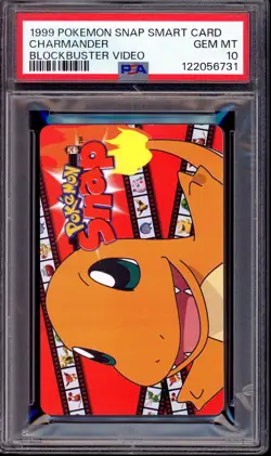 1999 Pokemon Snap Smart Card Blockbuster Video Charmander PSA 10 GEM MINT - Image 1