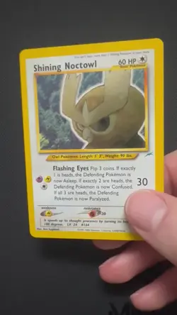 Shining Noctowl Holo Neo Destiny NM WOTC 2002 Pokemon Rare - Image 2